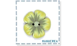 Fleur N.7-Bouton artisanal en polymère