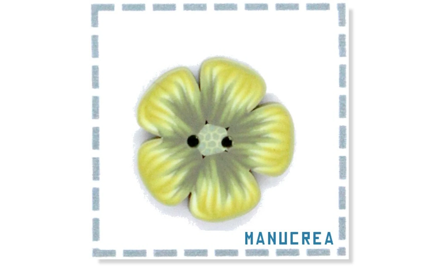 Fleur N.7-Bouton artisanal en polymère