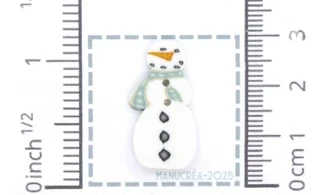Bonhomme de neige N.2-Bouton polymère