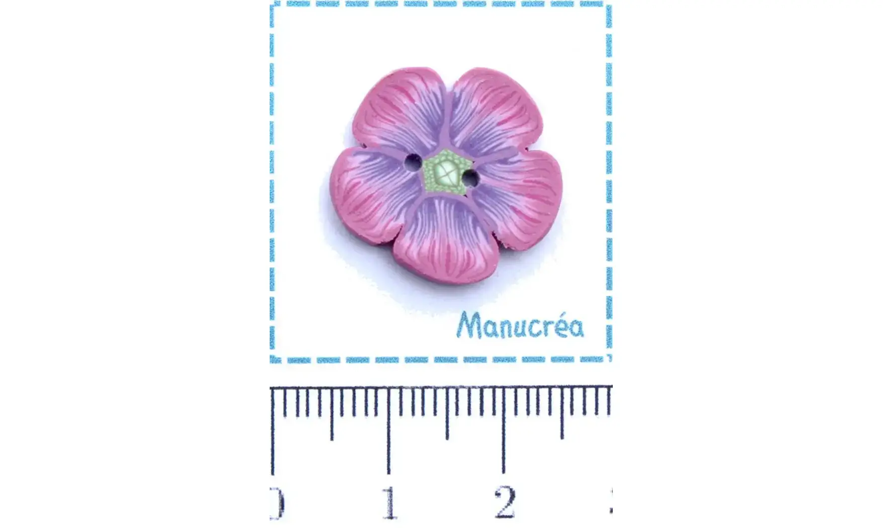 Polymer clay button Flower N.61