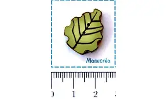 Feuille N.2-Bouton polymère-Fait main