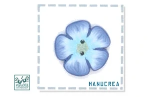 Fleur N.11-Bouton artisanal en polymère