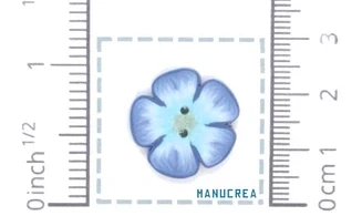 Fleur N.11-Bouton artisanal en polymère