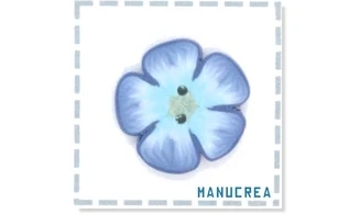 Fleur N.11-Bouton artisanal en polymère