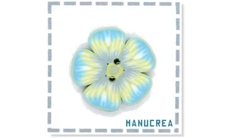 Fleur N.12-Bouton artisanal en polymère