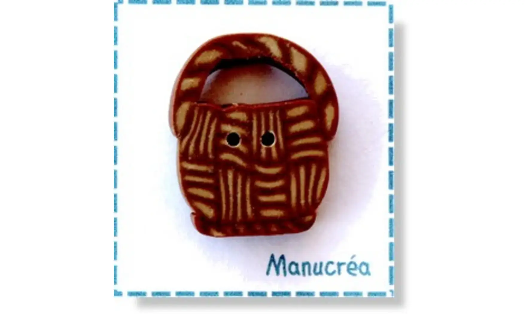 Panier-Bouton polymère-Fait main