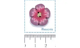 Fleur N.123-Bouton polymère-Fait main