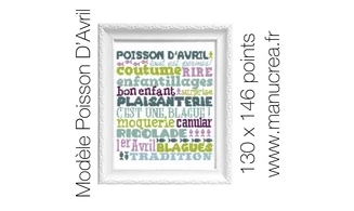 Poisson d'Avril-Modèle de broderie