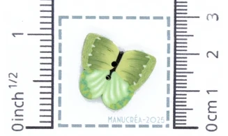 Papillon N.2-Bouton polymère-Fait main