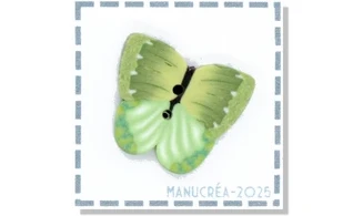 Papillon N.2-Bouton polymère-Fait main