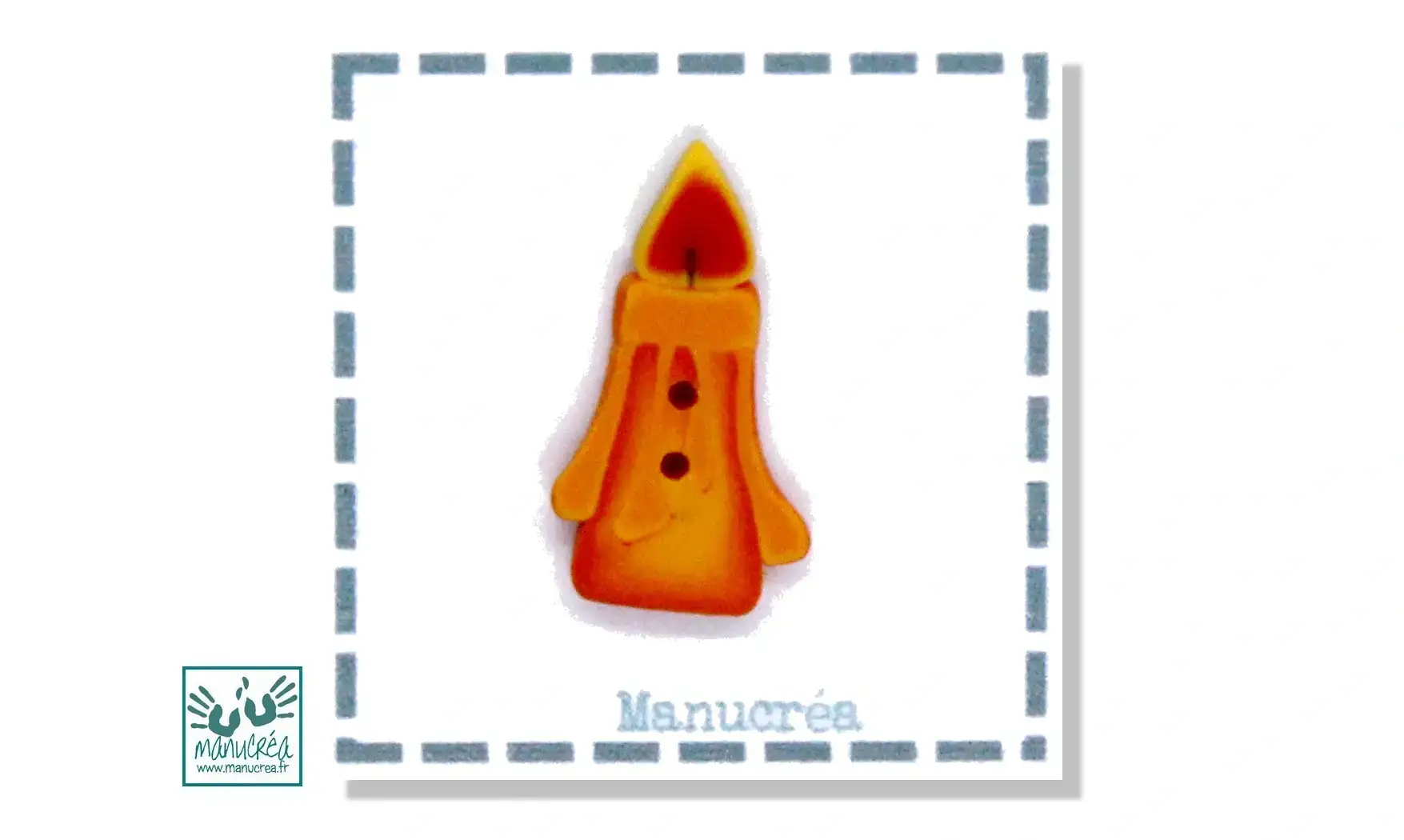 Bougie-Bouton polymère-Fait main