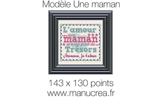 Maman, je t'aime-Modèle de broderie