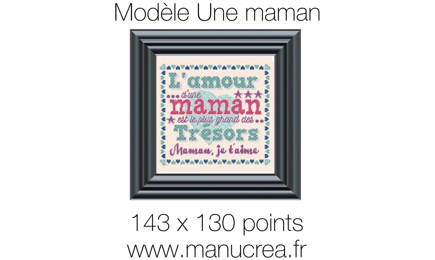 Maman, je t'aime-Modèle de broderie