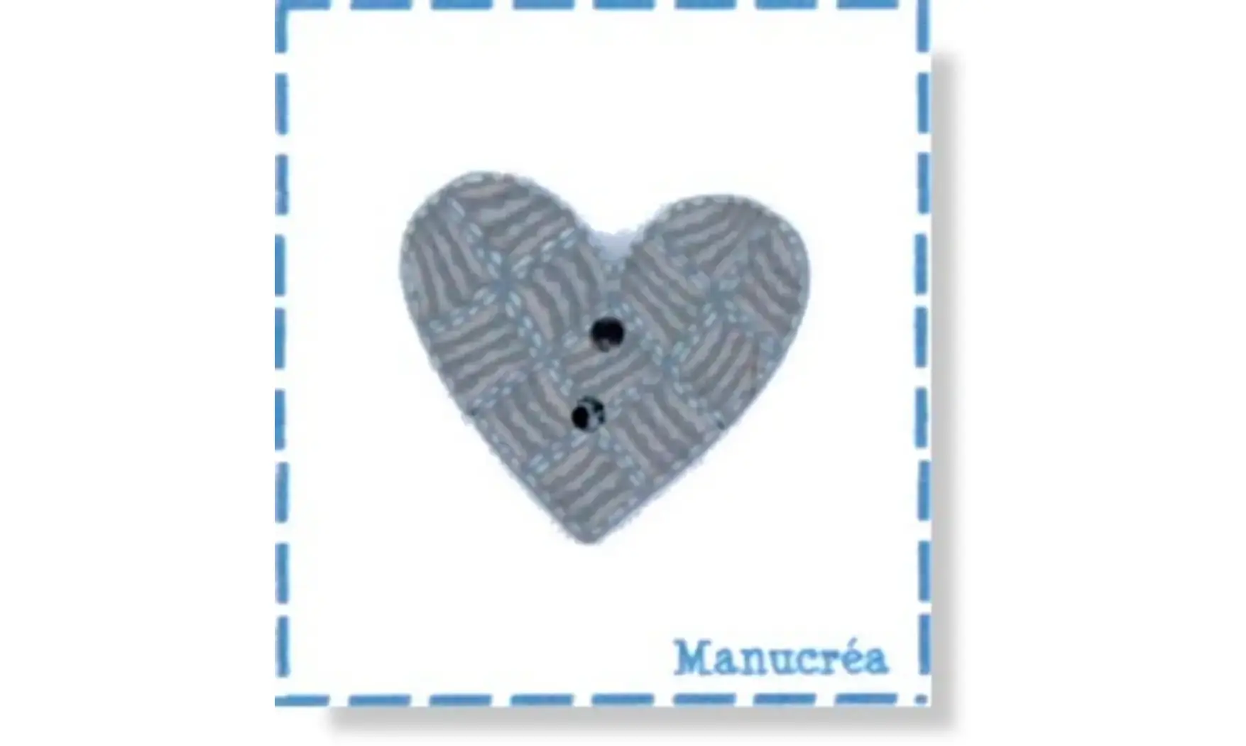 Handmade polymer clay button-Heart N.47