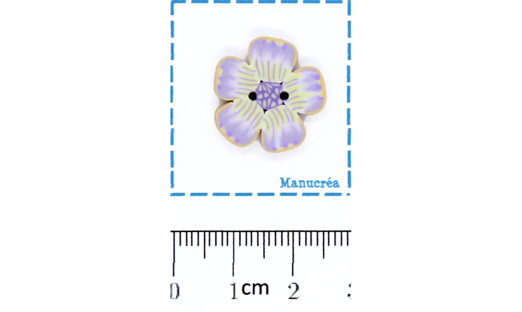 Fleur N.87-Bouton polymère-Fait main