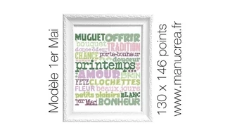 1er mai-Modèle de broderie