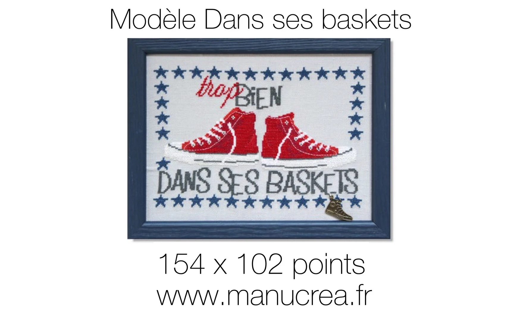 Dans ses Baskets-Modèle de broderie
