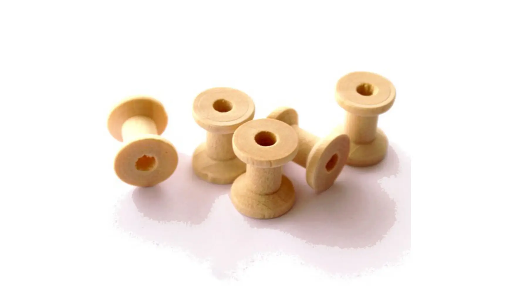 5 mini bobines bois 17x15mm