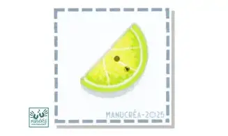 Demi Citron vert N.5-Bouton polymère