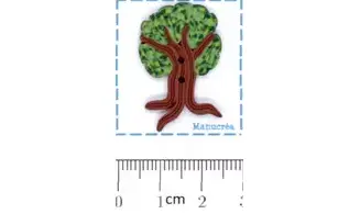 Handmade polymer clay button : Tree N.3