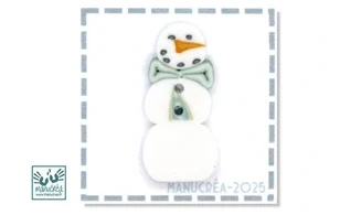 Bonhomme de neige N.3-Bouton polymère