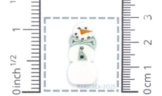 Bonhomme de neige N.3-Bouton polymère