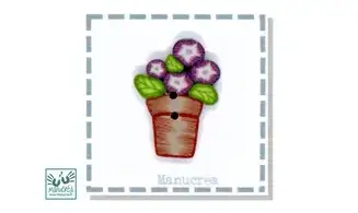 Pot de Fleurs N.14-Bouton polymère