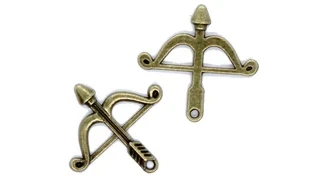 Charm métal Bronze Arc et fleche