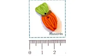 Polymer clay Button : Carrots N.1