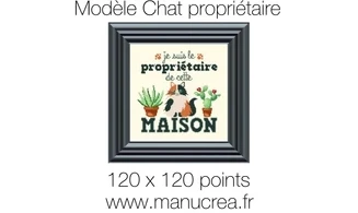 Chat propriétaire-Modèle de broderie