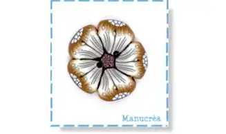 Polymer clay button-Flower N.1
