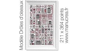 Drôles d'oiseaux-Modèle de broderie