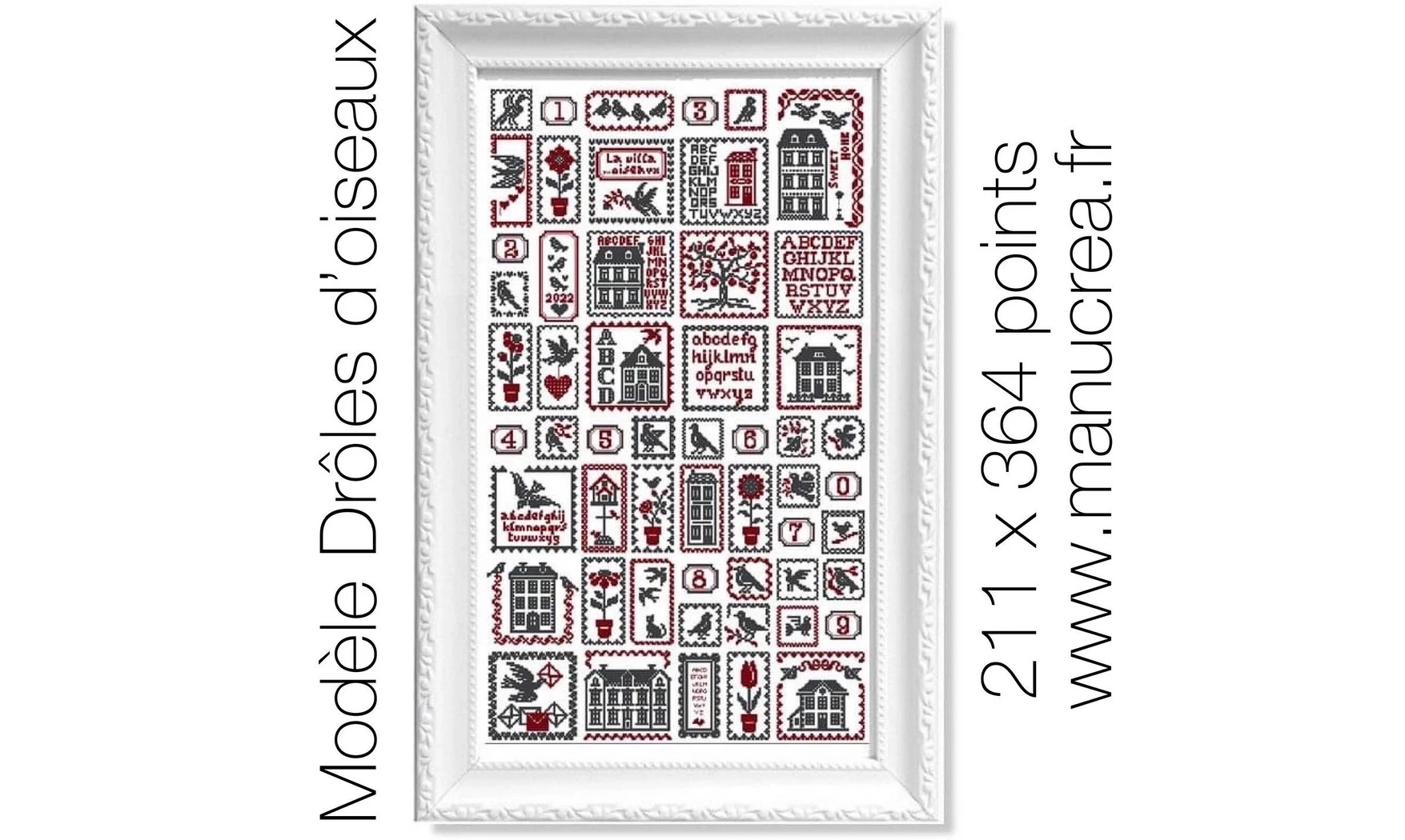 Drôles d'oiseaux-Modèle de broderie
