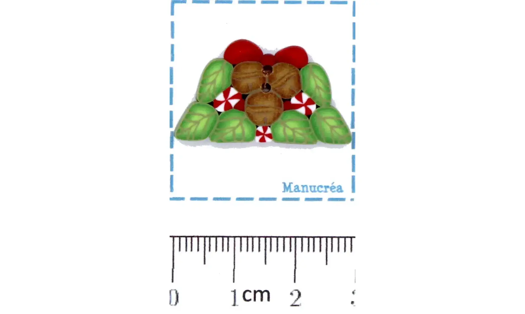 Grelots N.2-Bouton polymère-Fait main