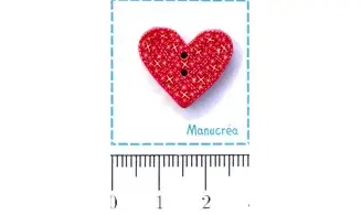 Polymer clay Button : Heart N.43
