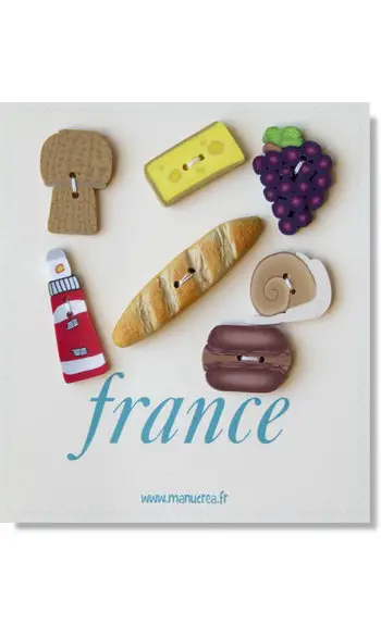 FRANCE, lot de 7 boutons