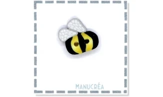 Handmade Polymer clay Button-Bee N.2