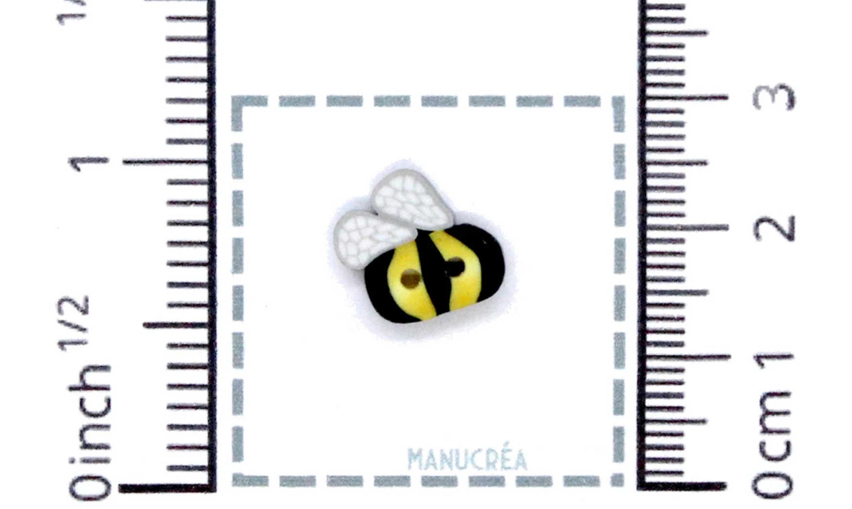 Handmade Polymer clay Button-Bee N.2