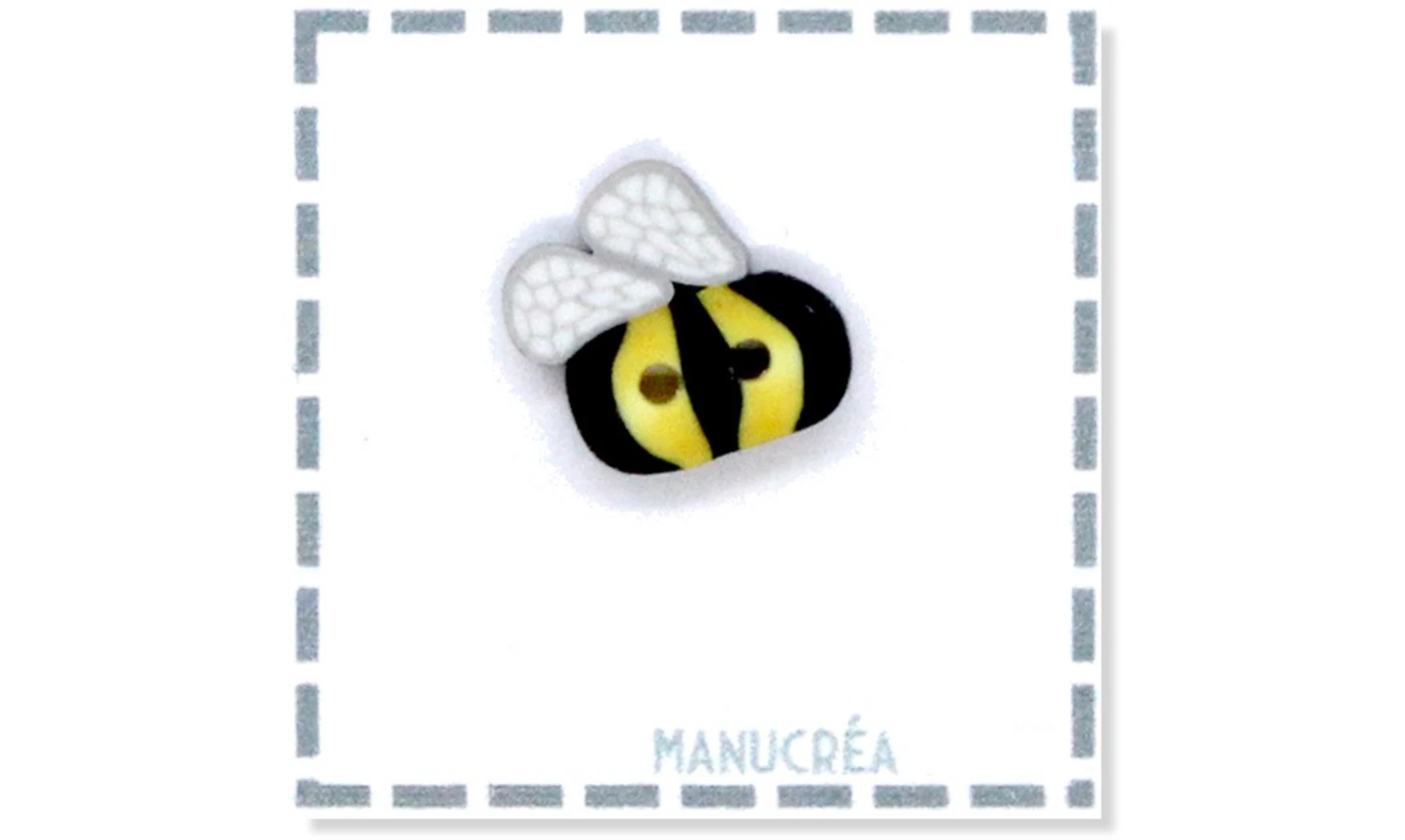 Handmade Polymer clay Button-Bee N.2