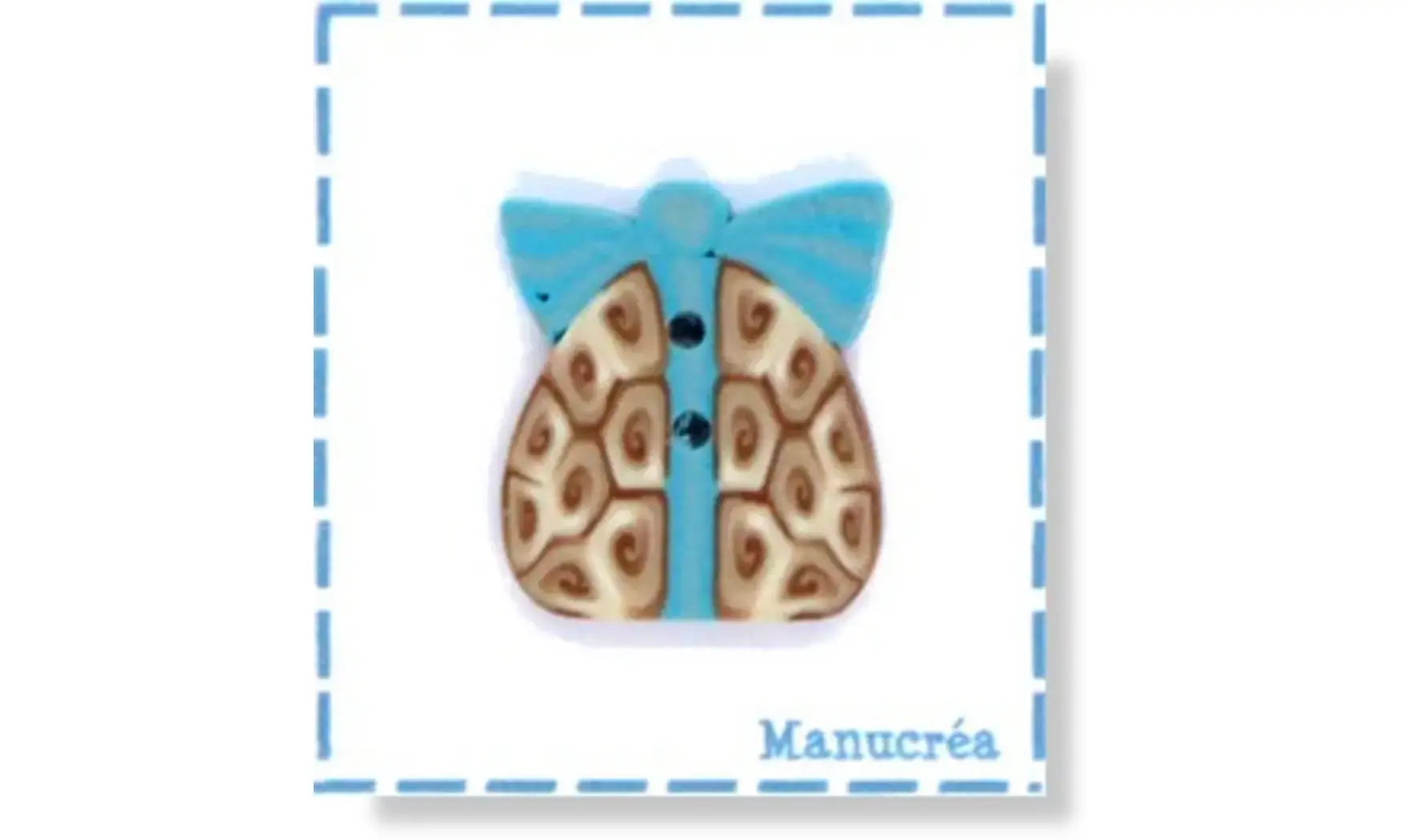 Handmade Polymer clay Button-Egg N.7