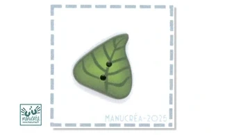 Feuille N.17-Bouton artisanal polymère