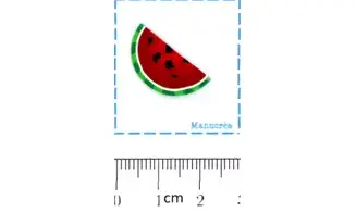 Demi pastèque N.1-Bouton polymère
