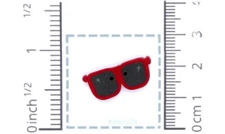 Polymer clay Button : Sunglasses