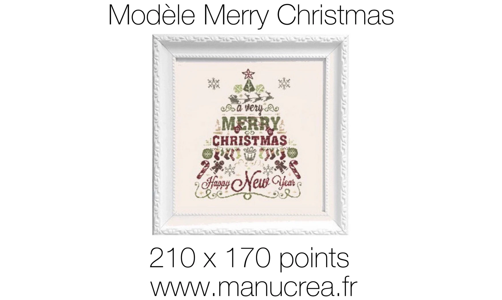 Merry Christmas-Modèle de broderie