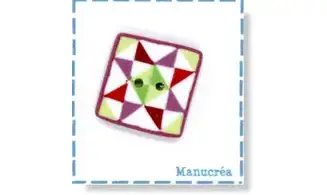Motif Patchwork N.22-Bouton Polymère