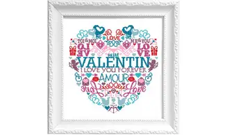 Saint Valentin-Modèle de broderie