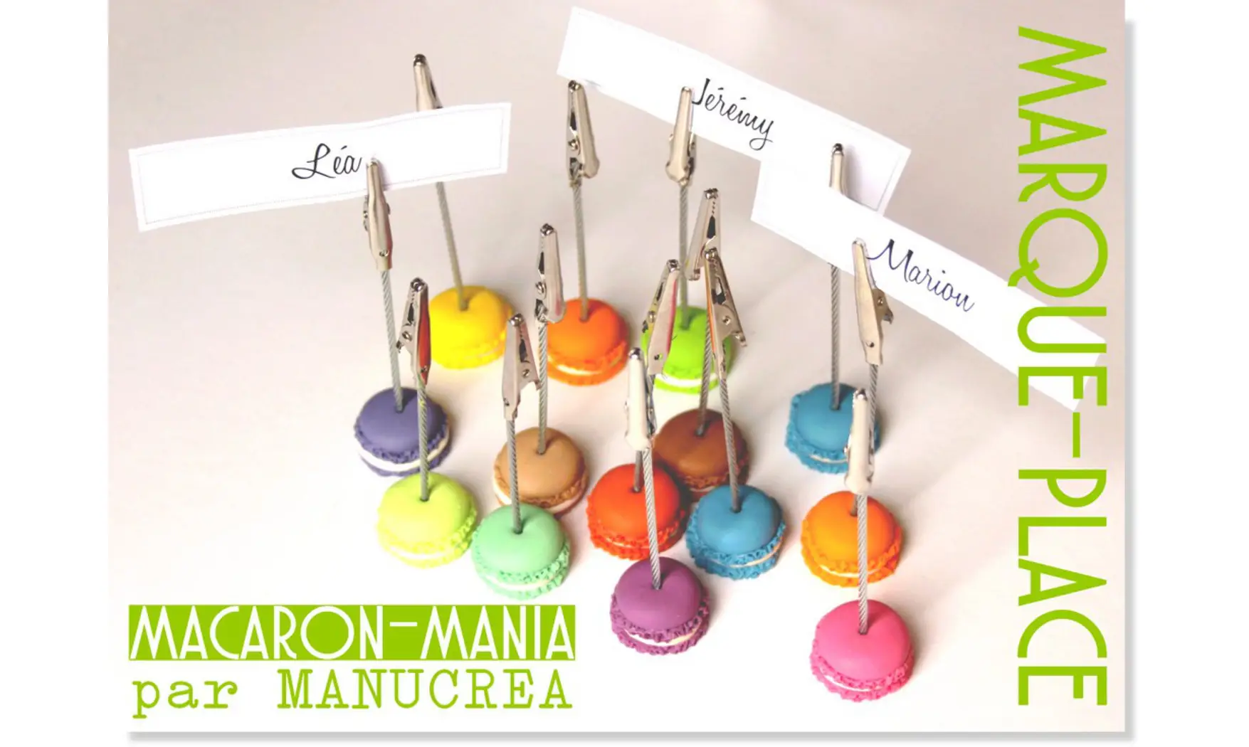 Marque-place Macaron N.2 orange