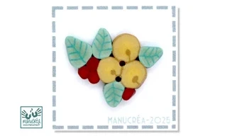 Grelots N.6-Bouton artisanal en polymère