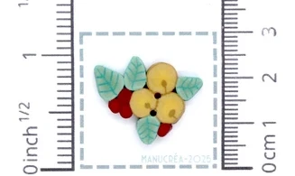 Grelots N.6-Bouton artisanal en polymère