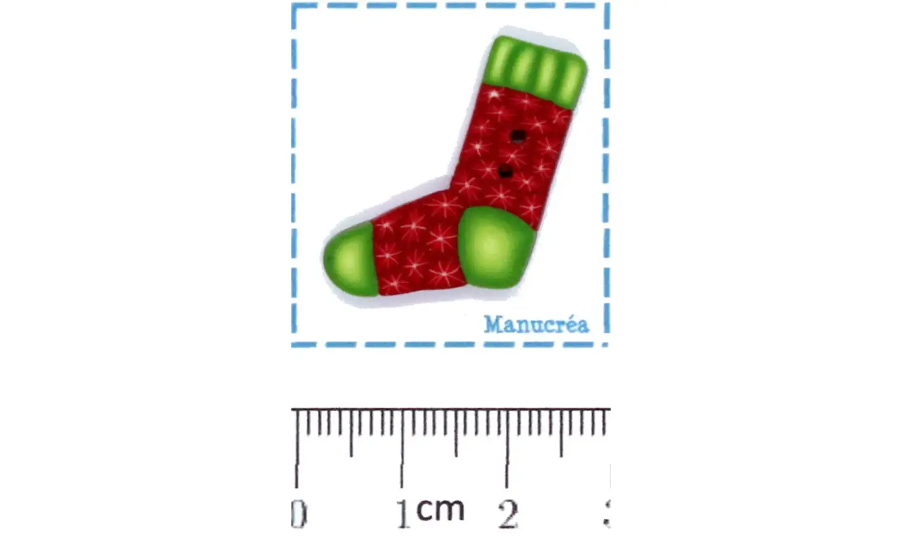 Chaussette N.2-Bouton polymère-Fait main